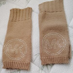 Michael Kors Tan Knit Arm Warmers